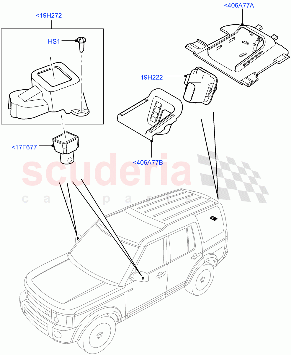Camera Equipment(Rear View Camera-Fixed)((V)FROMEA000001) of Land Rover Land Rover Discovery 4 (2010-2016) [5.0 OHC SGDI NA V8 Petrol]