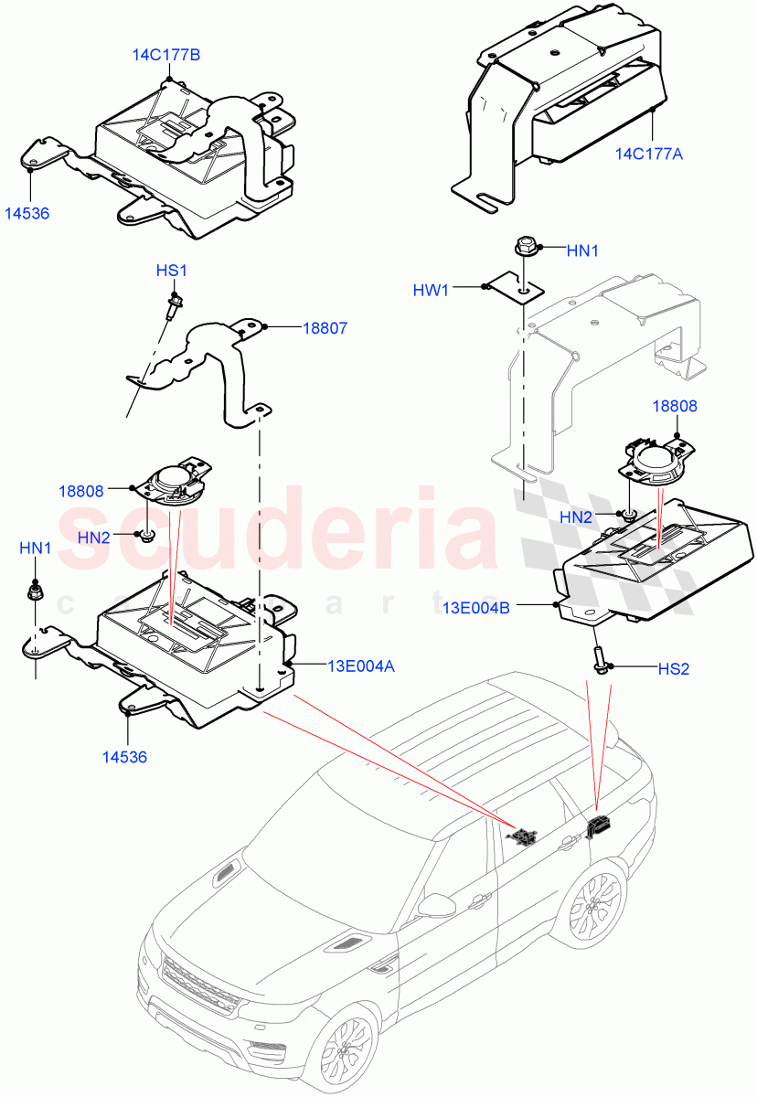 Vehicle Modules And Sensors(Tow Hitch Elec Deployable Swan Neck)((V)FROMHA000001) of Land Rover Land Rover Range Rover Sport (2014+) [3.0 Diesel 24V DOHC TC]