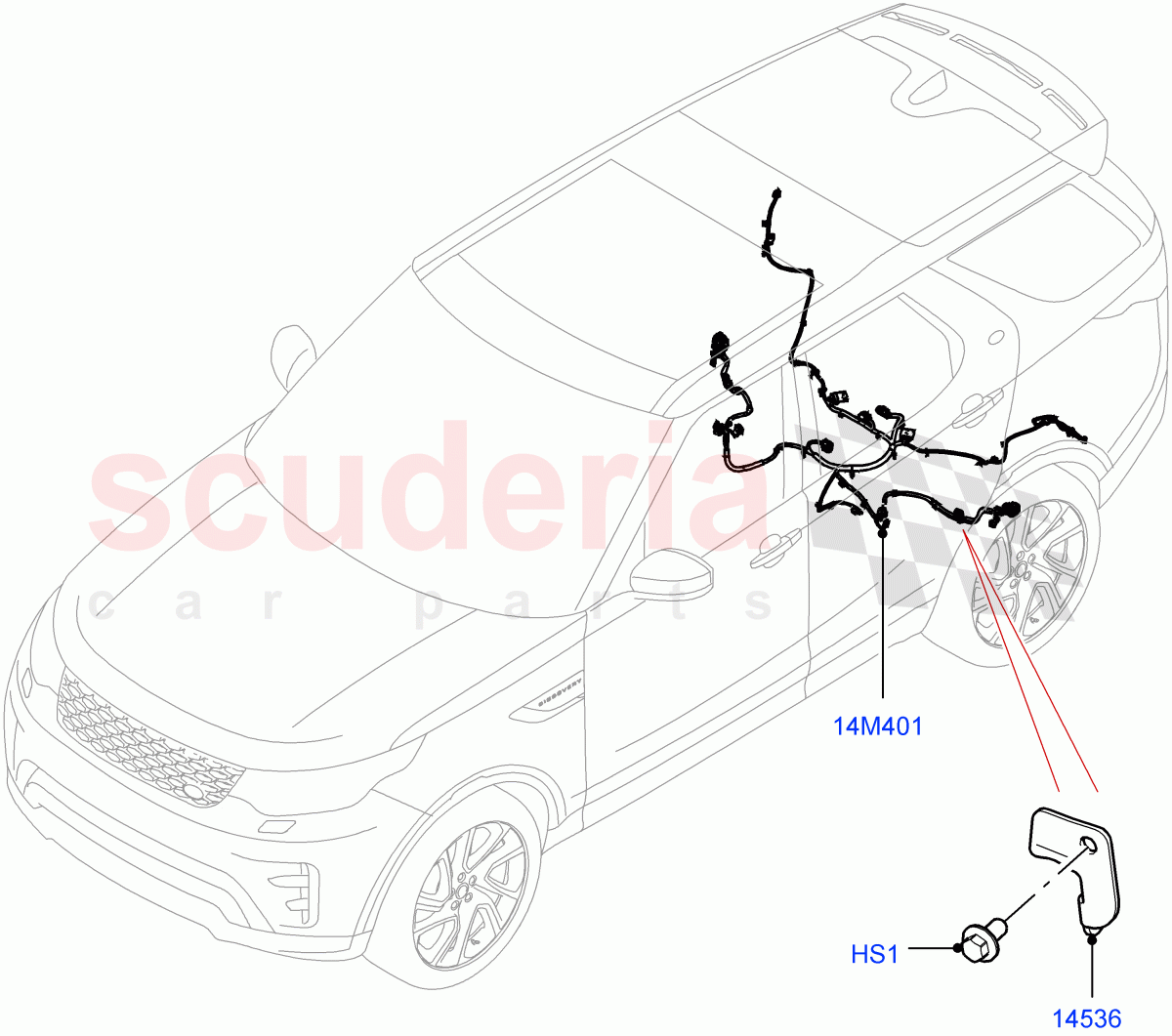 Electrical Wiring - Chassis(Solihull Plant Build)((V)FROMHA000001) of Land Rover Land Rover Discovery 5 (2017+) [3.0 I6 Turbo Petrol AJ20P6]