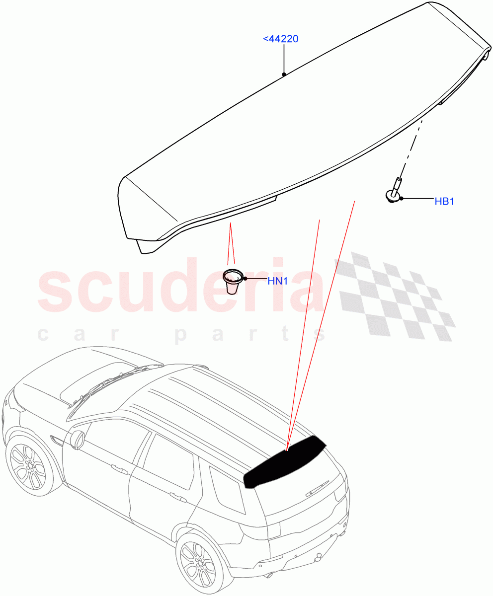 Spoiler And Related Parts(Changsu (China))((V)FROMFG000001) of Land Rover Land Rover Discovery Sport (2015+) [2.0 Turbo Petrol GTDI]