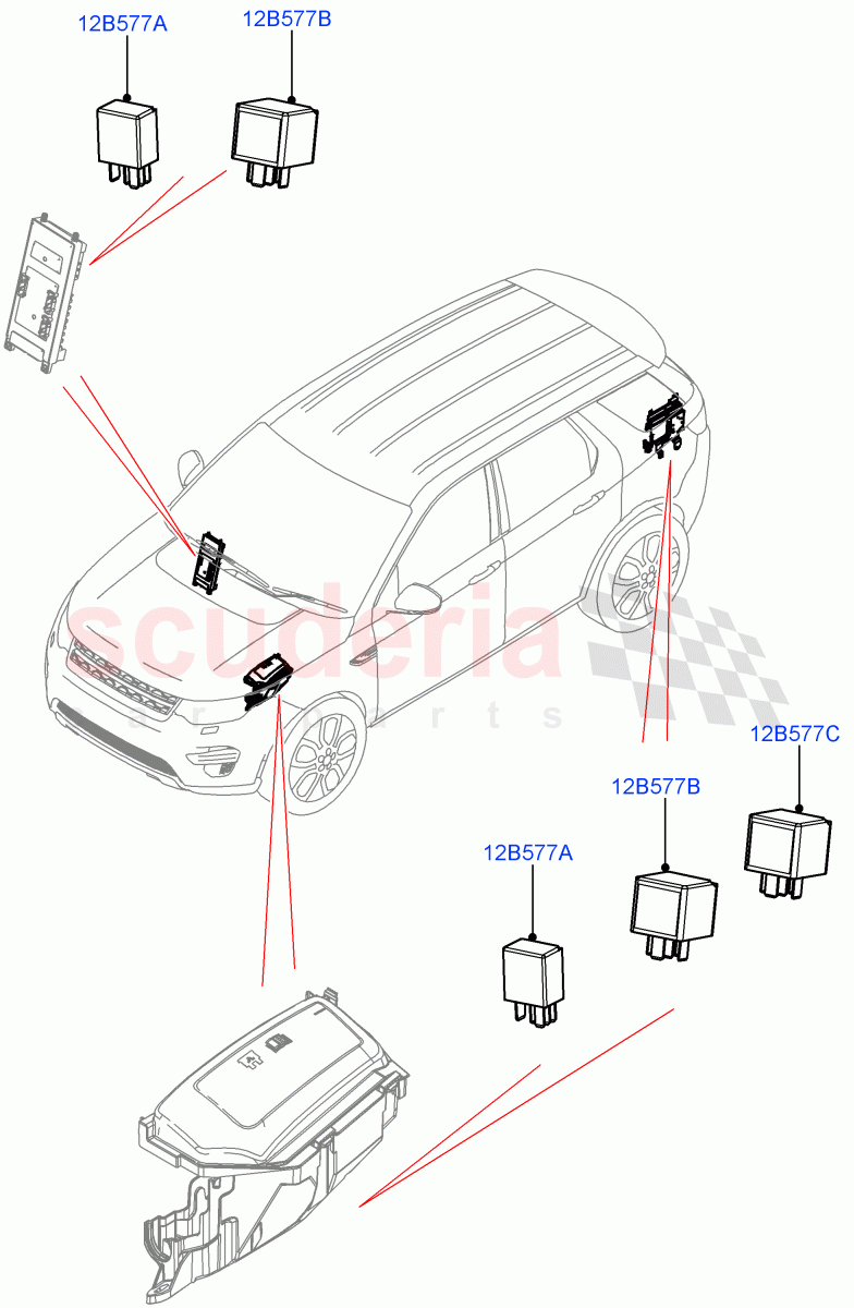 Relays(Itatiaia (Brazil))((V)FROMGT000001) of Land Rover Land Rover Discovery Sport (2015+) [2.0 Turbo Petrol AJ200P]
