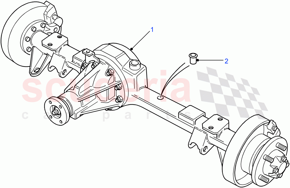 Rear Axle Assembly(130" Wheelbase)((V)FROM7A000001) of Land Rover Land Rover Defender (2007-2016)