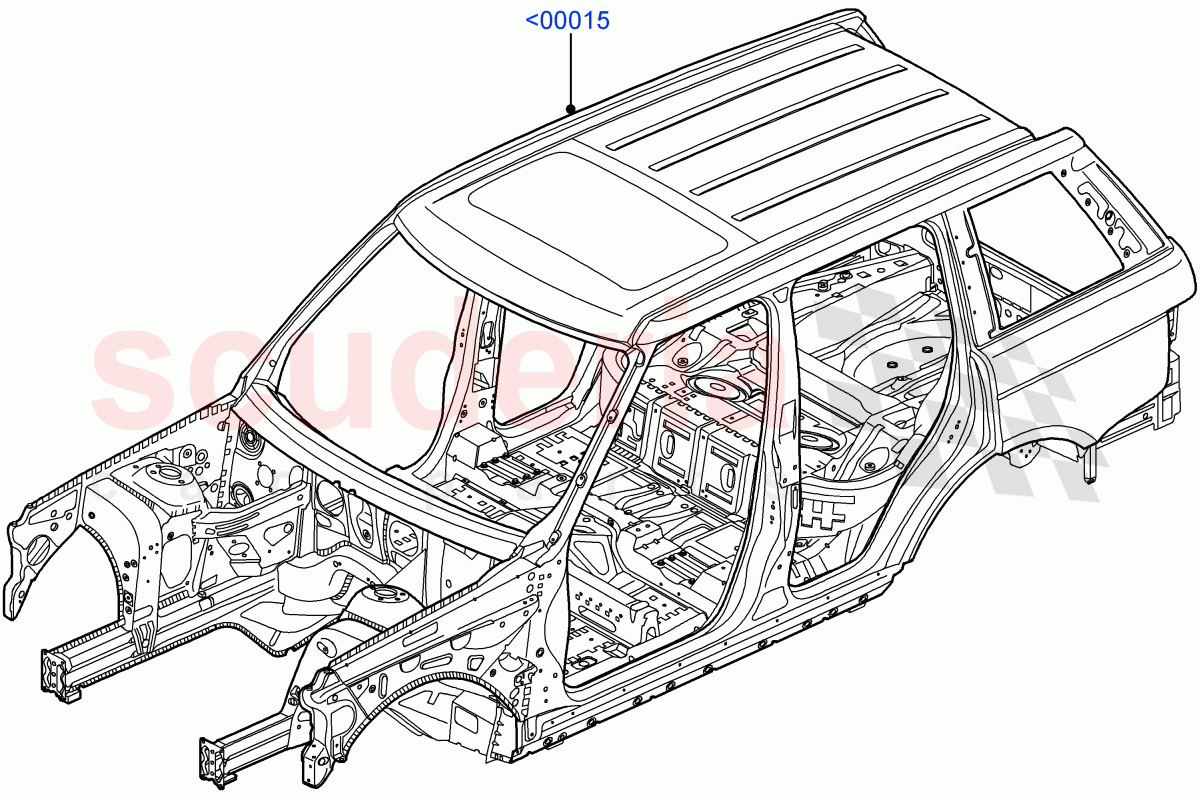 Bodyshell(Less Armoured)((V)FROMAA000001) of Land Rover Land Rover Range Rover (2010-2012) [5.0 OHC SGDI SC V8 Petrol]