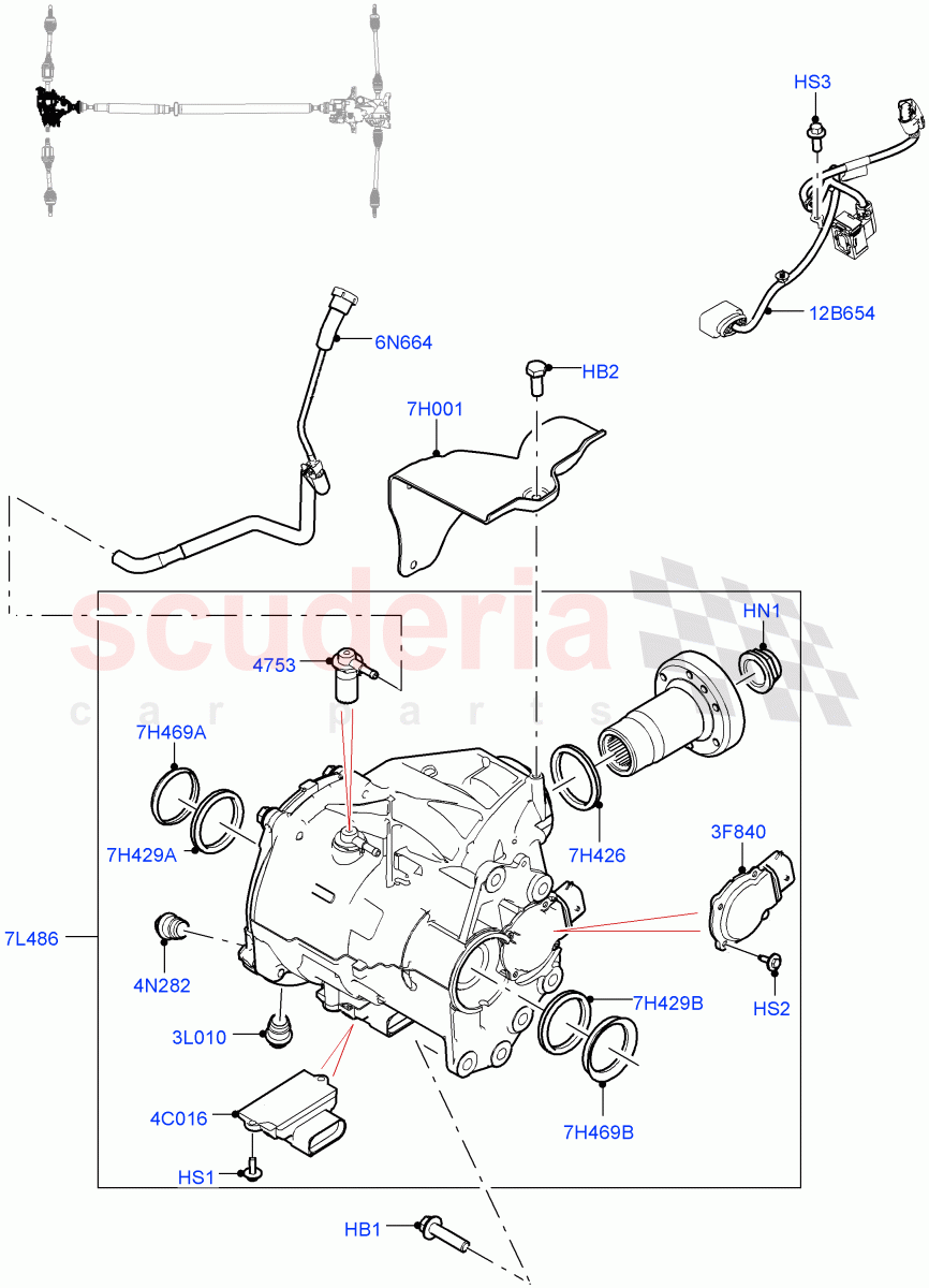 Front Axle Case(2.0L AJ20P4 Petrol Mid PTA,Changsu (China),All Wheel Drive) of Land Rover Land Rover Range Rover Evoque (2019+) [2.0 Turbo Diesel]