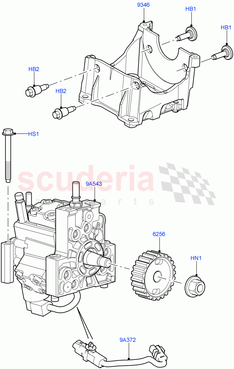 Fuel Injection Pump - Diesel(Lion Diesel 2.7 V6 (140KW))((V)TO9A999999) of Land Rover Land Rover Range Rover Sport (2005-2009) [2.7 Diesel V6]