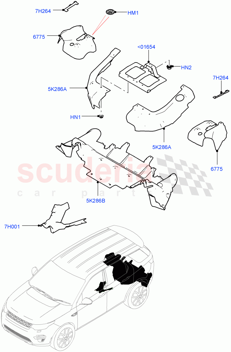 Splash And Heat Shields(Rear, Body)(Itatiaia (Brazil))((V)FROMGT000001) of Land Rover Land Rover Discovery Sport (2015+) [1.5 I3 Turbo Petrol AJ20P3]