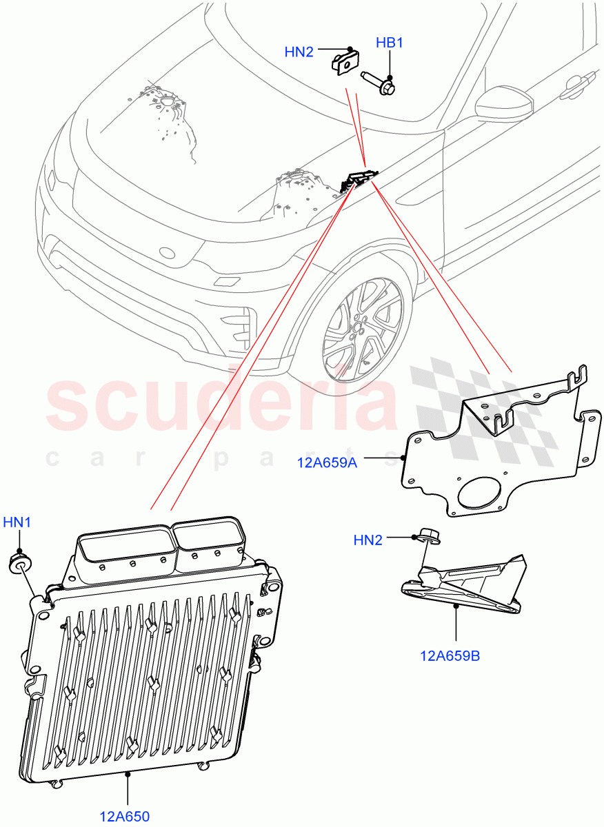 Engine Modules And Sensors(Solihull Plant Build)(3.0L DOHC GDI SC V6 PETROL)((V)FROMHA000001) of Land Rover Land Rover Discovery 5 (2017+) [3.0 DOHC GDI SC V6 Petrol]