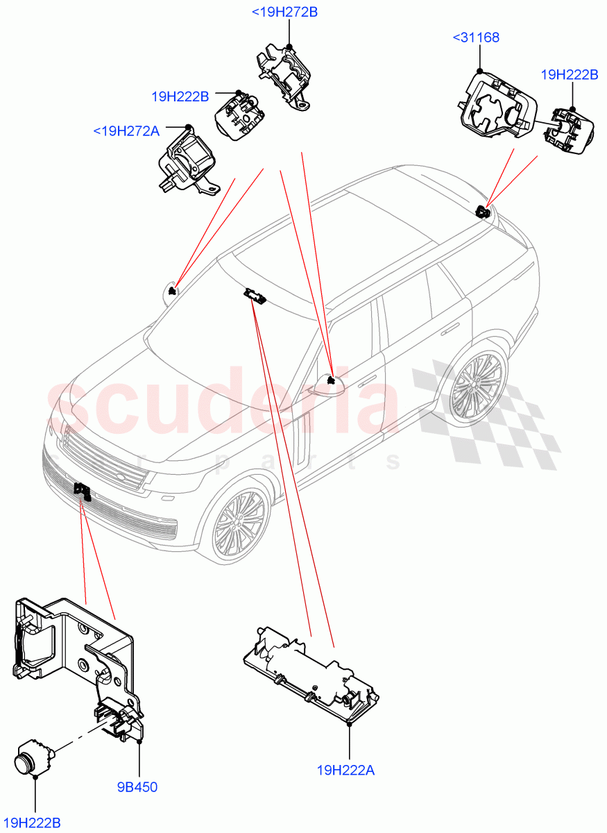 Camera Equipment of Land Rover Land Rover Range Rover (2022+) [4.4 V8 Turbo Petrol NC10]