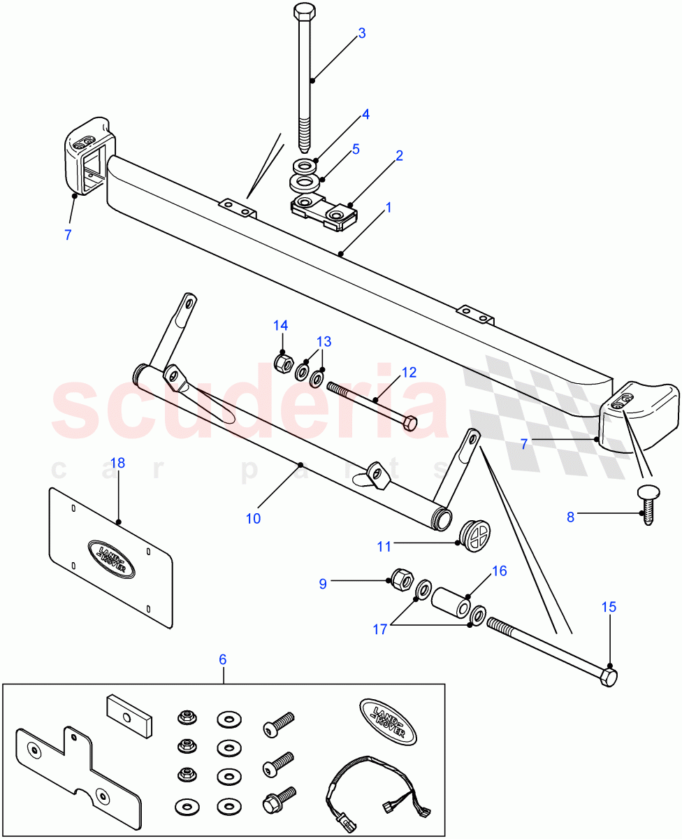 Front Bumper & Bumperettes((V)FROM7A000001) of Land Rover Land Rover Defender (2007-2016)