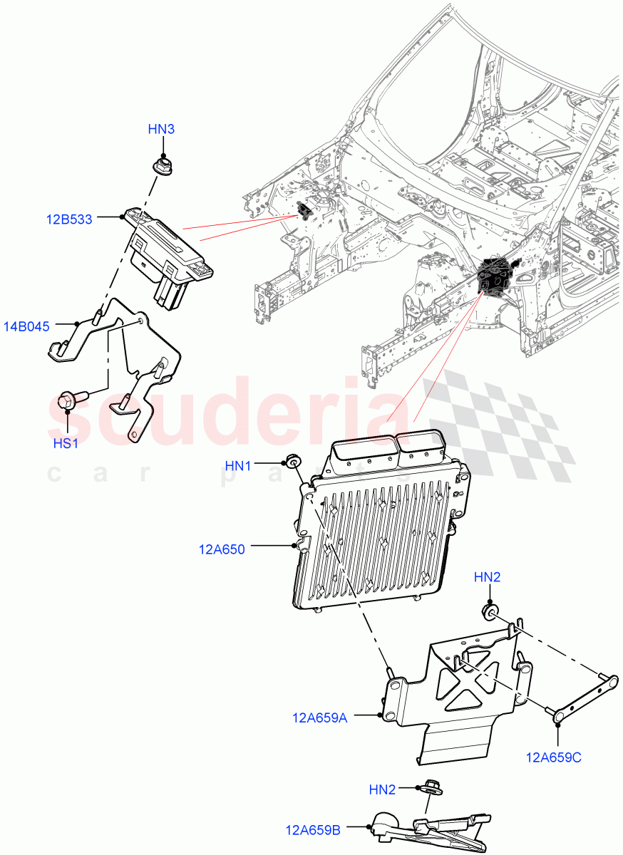 Engine Modules And Sensors(Solihull Plant Build)(2.0L I4 DSL MID DOHC AJ200,2.0L I4 DSL HIGH DOHC AJ200)((V)FROMHA000001) of Land Rover Land Rover Discovery 5 (2017+) [2.0 Turbo Diesel]