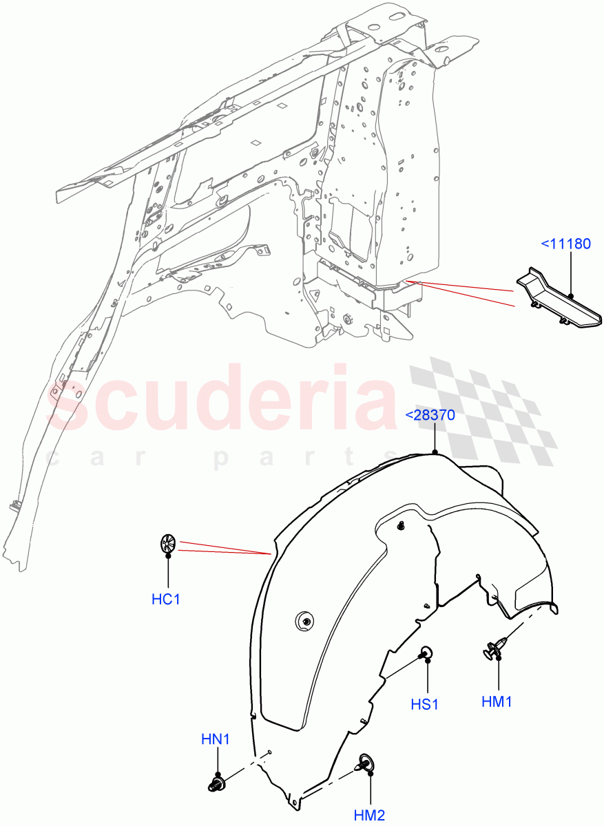 Side Panels - Inner(Wheelarch) of Land Rover Land Rover Defender (2020+) [5.0 OHC SGDI SC V8 Petrol]