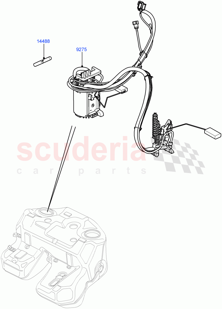 Fuel Pump And Sender Unit(4.4L DOHC DITC V8 Diesel)((V)FROMBA000001) of Land Rover Land Rover Range Rover (2010-2012) [4.4 DOHC Diesel V8 DITC]