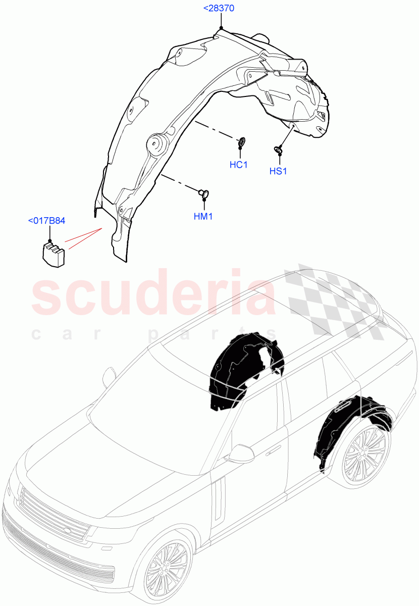 Side Panels - Inner(Wheelarch) of Land Rover Land Rover Range Rover (2022+) [3.0 I6 Turbo Petrol AJ20P6]