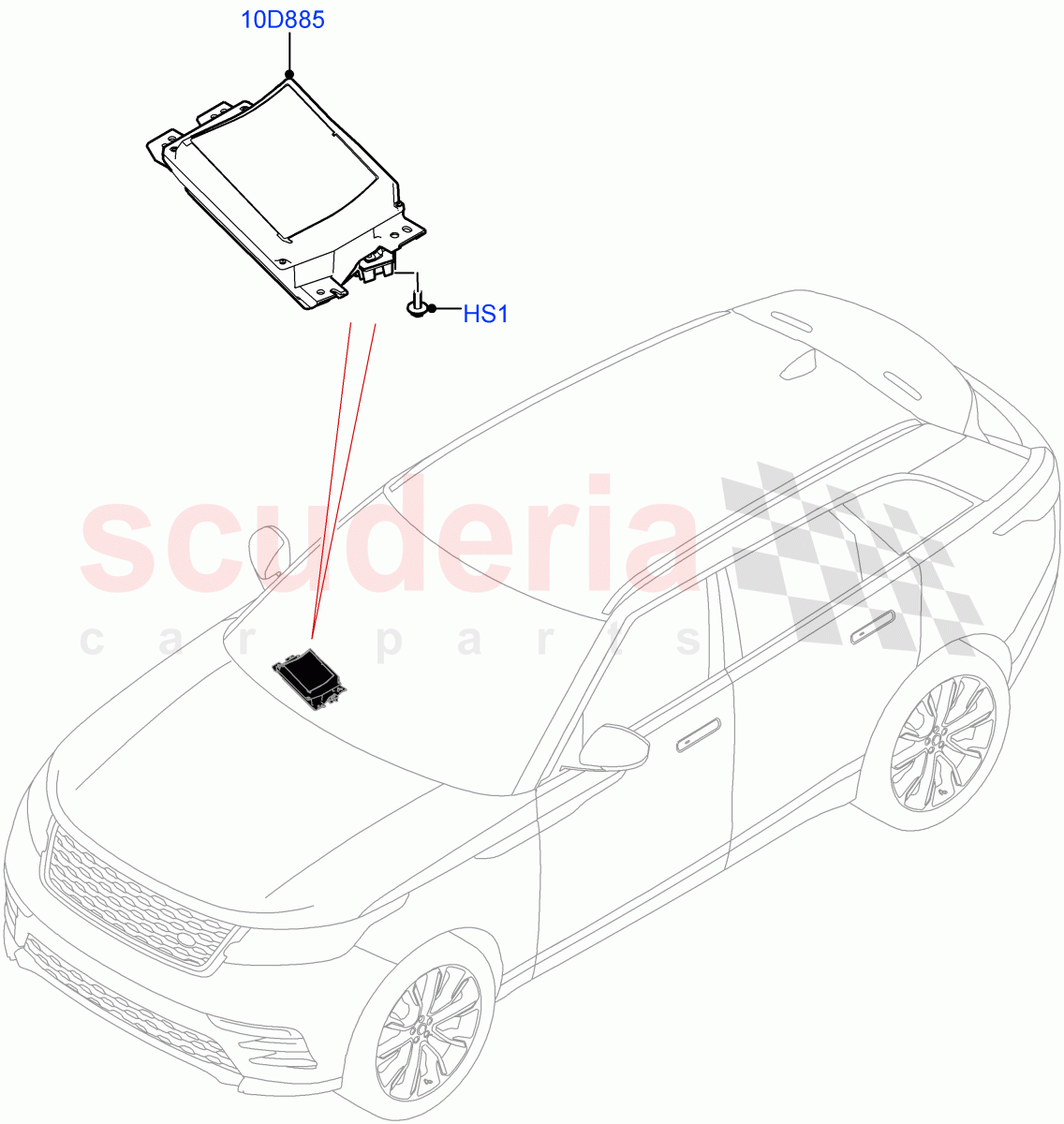 Head Up Display Module(Head Up Display) of Land Rover Land Rover Range Rover Velar (2017+) [3.0 I6 Turbo Petrol AJ20P6]