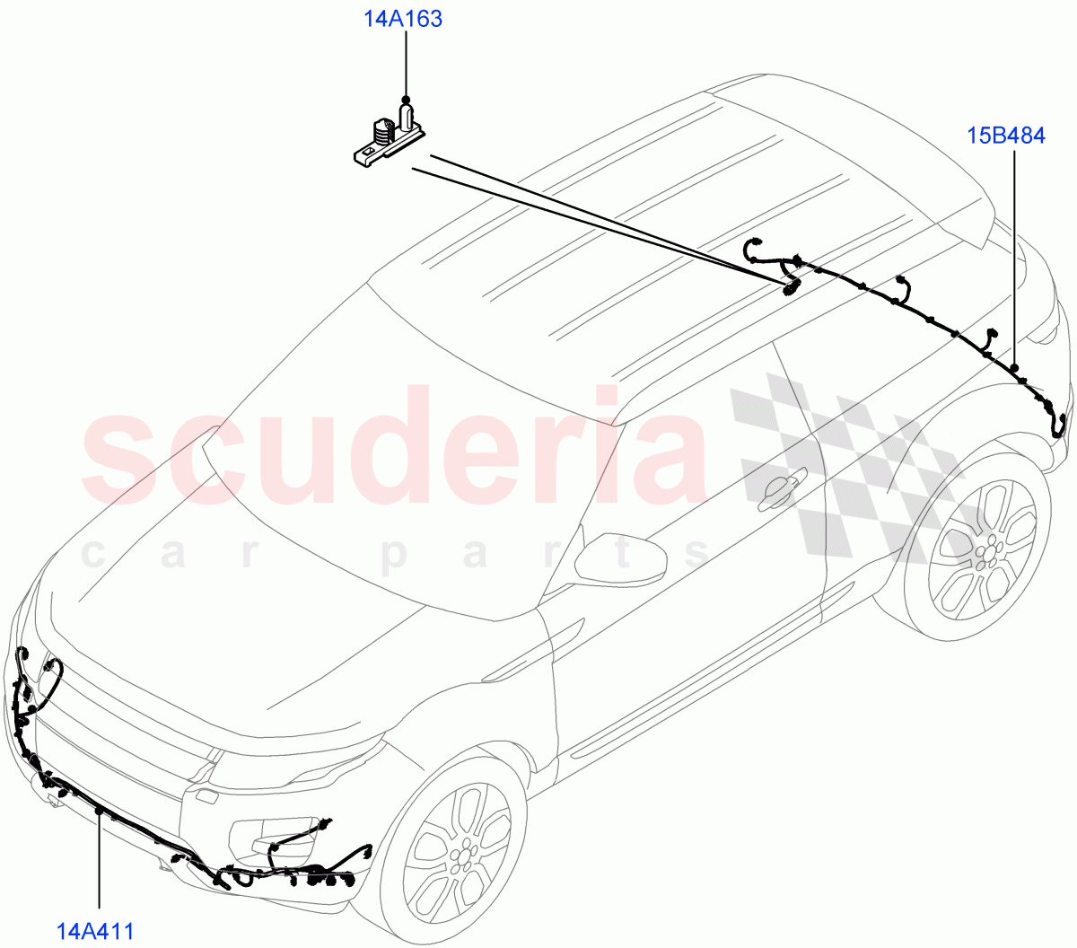 Electrical Wiring - Body And Rear(Bumper)(Itatiaia (Brazil))((V)FROMGT000001) of Land Rover Land Rover Range Rover Evoque (2012-2018) [2.2 Single Turbo Diesel]