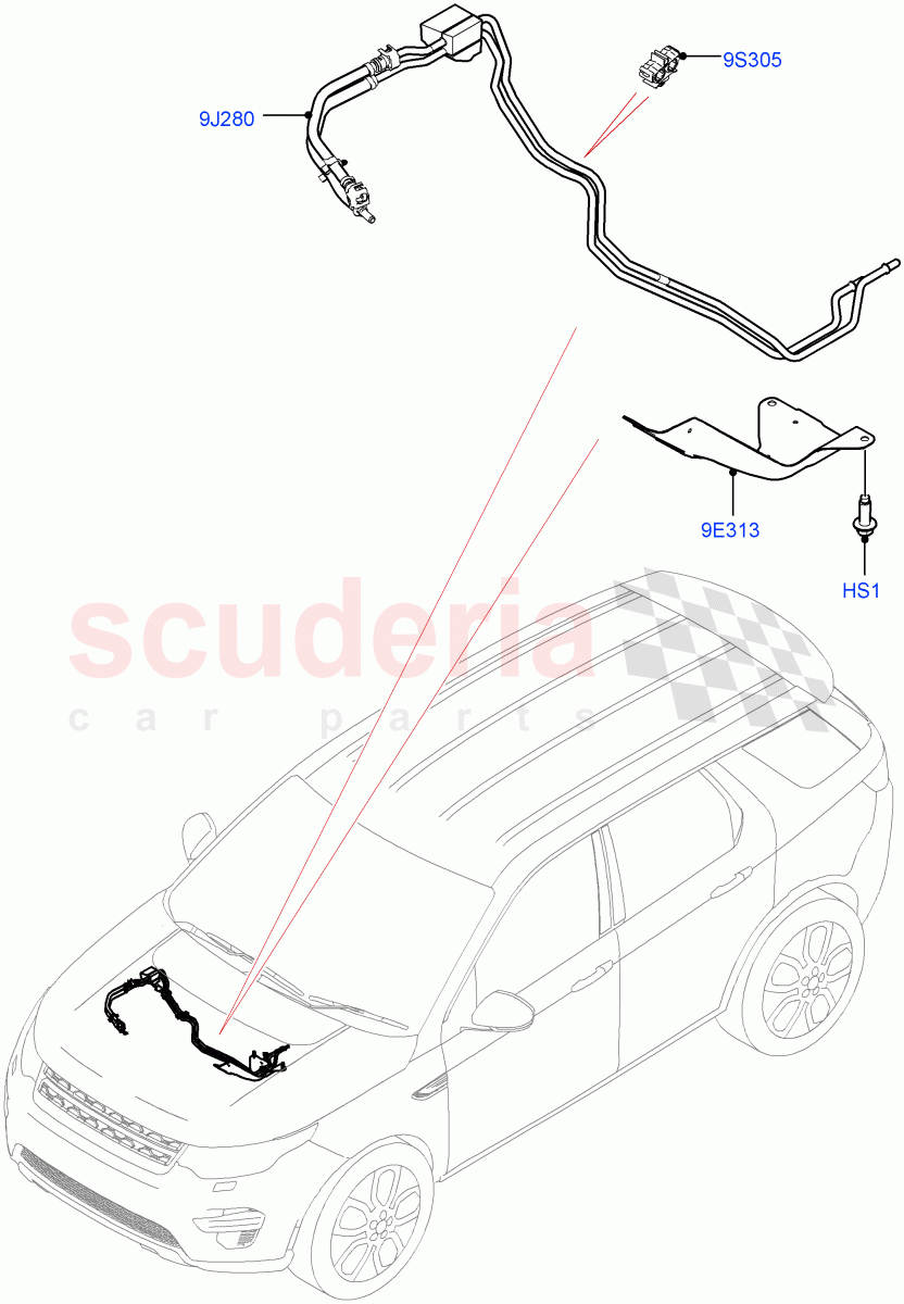 Fuel Lines(Front)(2.0L AJ20D4 Diesel Mid PTA,Itatiaia (Brazil))((V)FROMLT000001) of Land Rover Land Rover Discovery Sport (2015+) [2.0 Turbo Diesel]