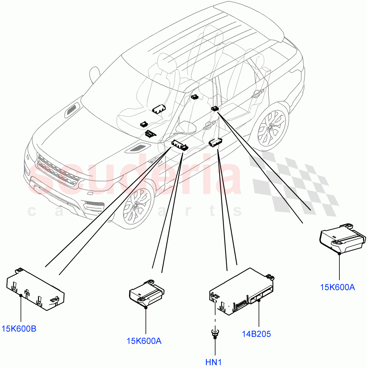 Vehicle Modules And Sensors(Seats) of Land Rover Land Rover Range Rover Sport (2014+) [2.0 Turbo Petrol AJ200P]