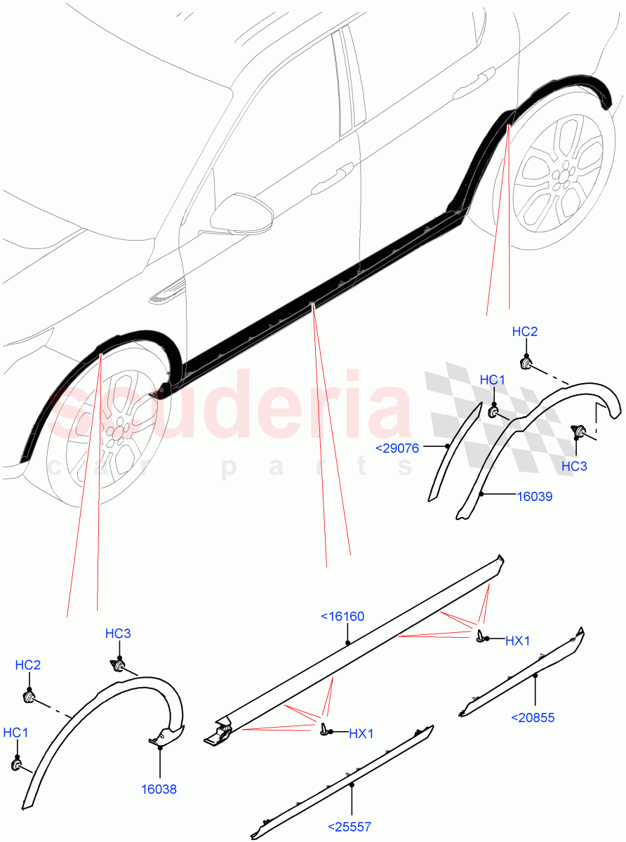 Body Mouldings(Itatiaia (Brazil))((V)FROMGT000001) of Land Rover Land Rover Discovery Sport (2015+) [2.0 Turbo Diesel]