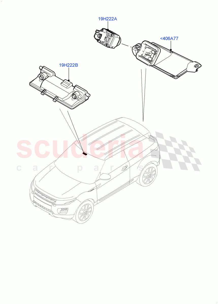 Camera Equipment(Itatiaia (Brazil),Forward Facing Camera)((V)FROMGT000001) of Land Rover Land Rover Range Rover Evoque (2012-2018) [2.2 Single Turbo Diesel]