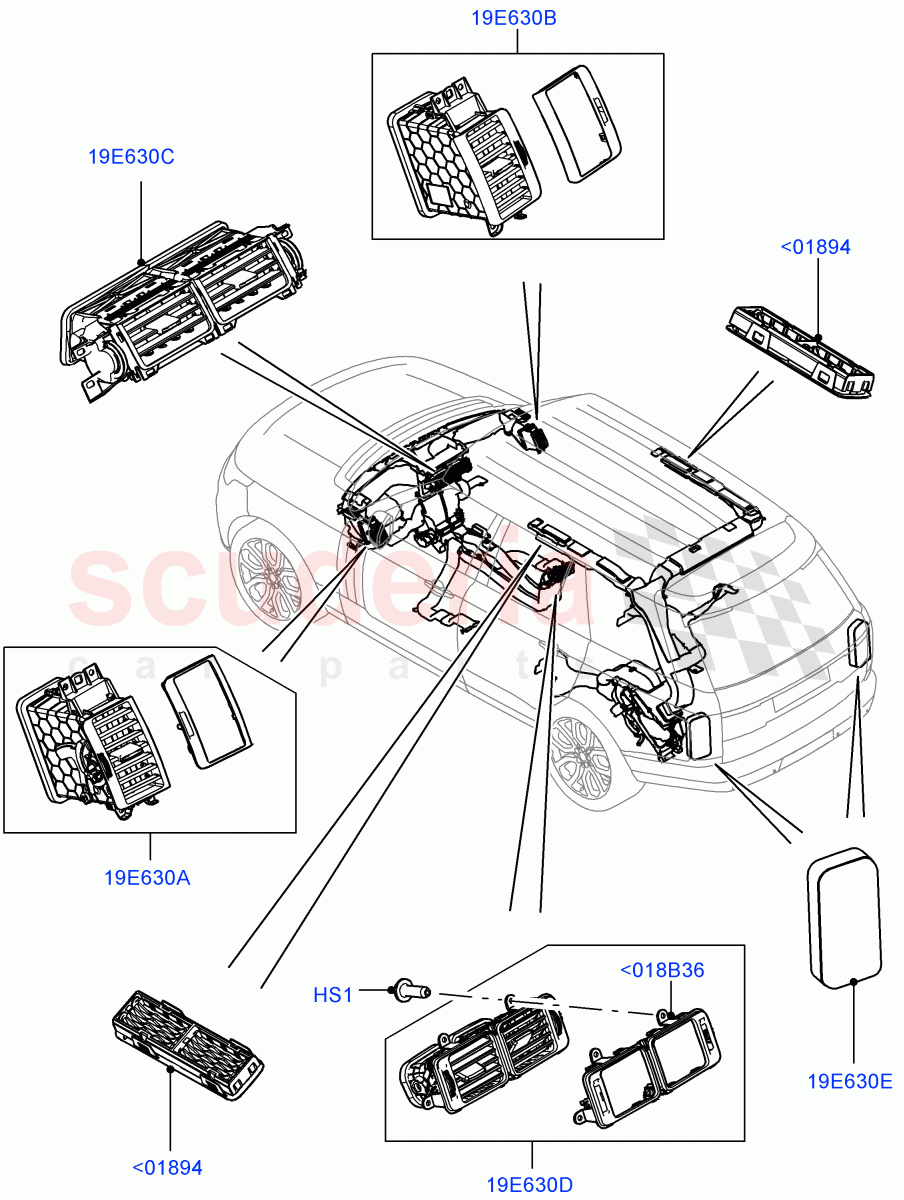 Air Vents, Louvres And Ducts(External Components)((V)TODA999999) of Land Rover Land Rover Range Rover (2012-2021) [5.0 OHC SGDI NA V8 Petrol]