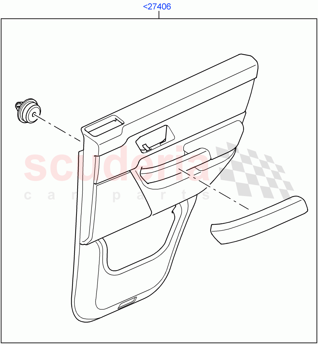 Rear Door Trim Panels((V)TO9A999999) of Land Rover Land Rover Range Rover Sport (2005-2009) [4.2 Petrol V8 Supercharged]