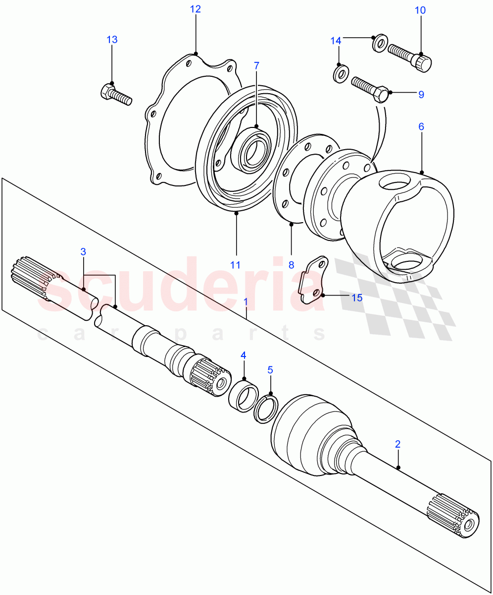 Drive Shafts((V)FROM7A000001) of Land Rover Land Rover Defender (2007-2016)