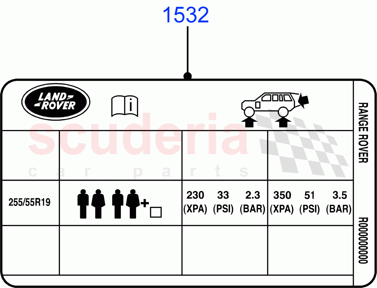 Labels(With B6 Level Armouring)((V)FROMAA000001) of Land Rover Land Rover Range Rover (2010-2012) [5.0 OHC SGDI SC V8 Petrol]