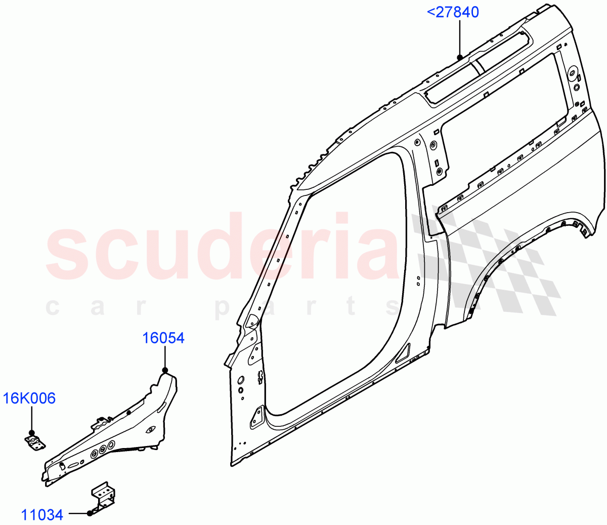 Side Panels - Outer(Short Wheelbase) of Land Rover Land Rover Defender (2020+) [2.0 Turbo Petrol AJ200P]