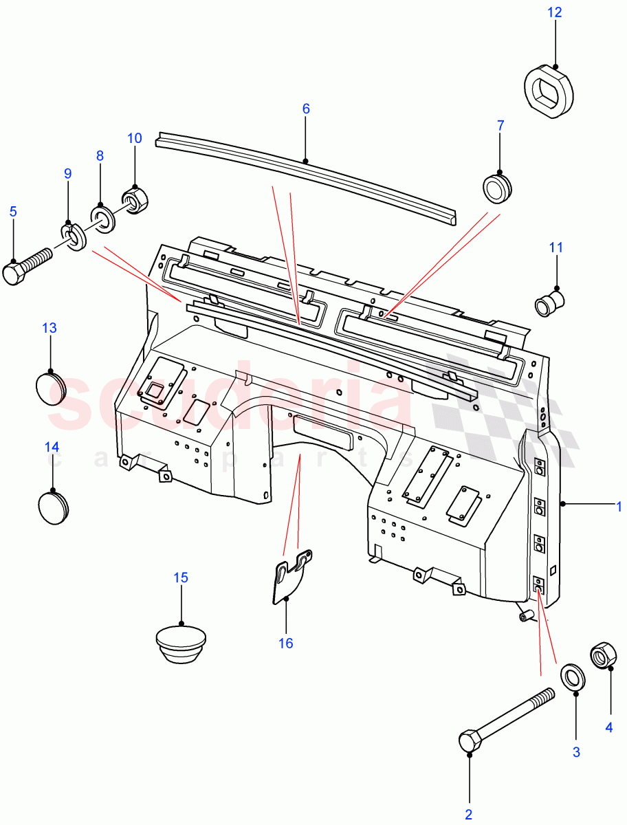 Dash Assembly((V)FROM7A000001) of Land Rover Land Rover Defender (2007-2016)