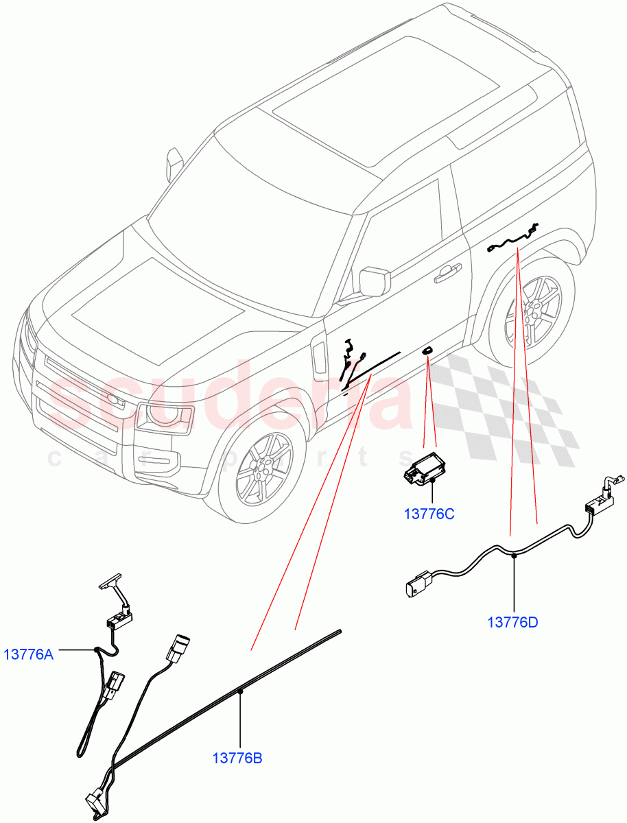 Interior Lamps(Door - Front/Rear)(Short Wheelbase) of Land Rover Land Rover Defender (2020+) [2.0 Turbo Diesel]