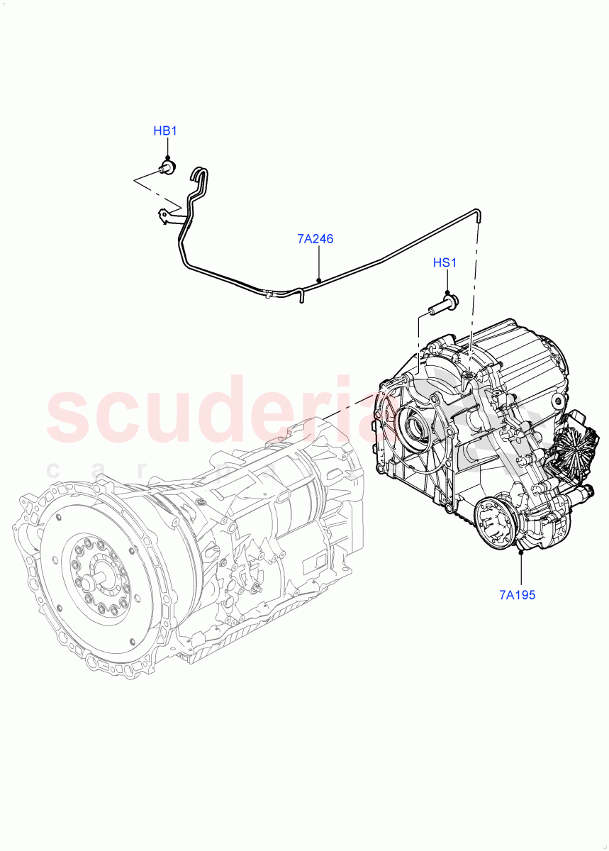 Transfer Drive Case(Nitra Plant Build)(With 2 Spd Trans Case With Ctl Trac)((V)FROMK2000001,(V)TOL2999999) of Land Rover Land Rover Discovery 5 (2017+) [3.0 I6 Turbo Petrol AJ20P6]