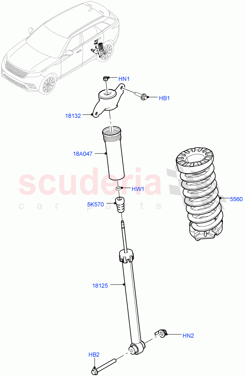 Rear Springs And Shock Absorbers(With Standard Duty Coil Spring Susp)((V)FROMMA000001) of Land Rover Land Rover Range Rover Velar (2017+) [2.0 Turbo Petrol AJ200P]
