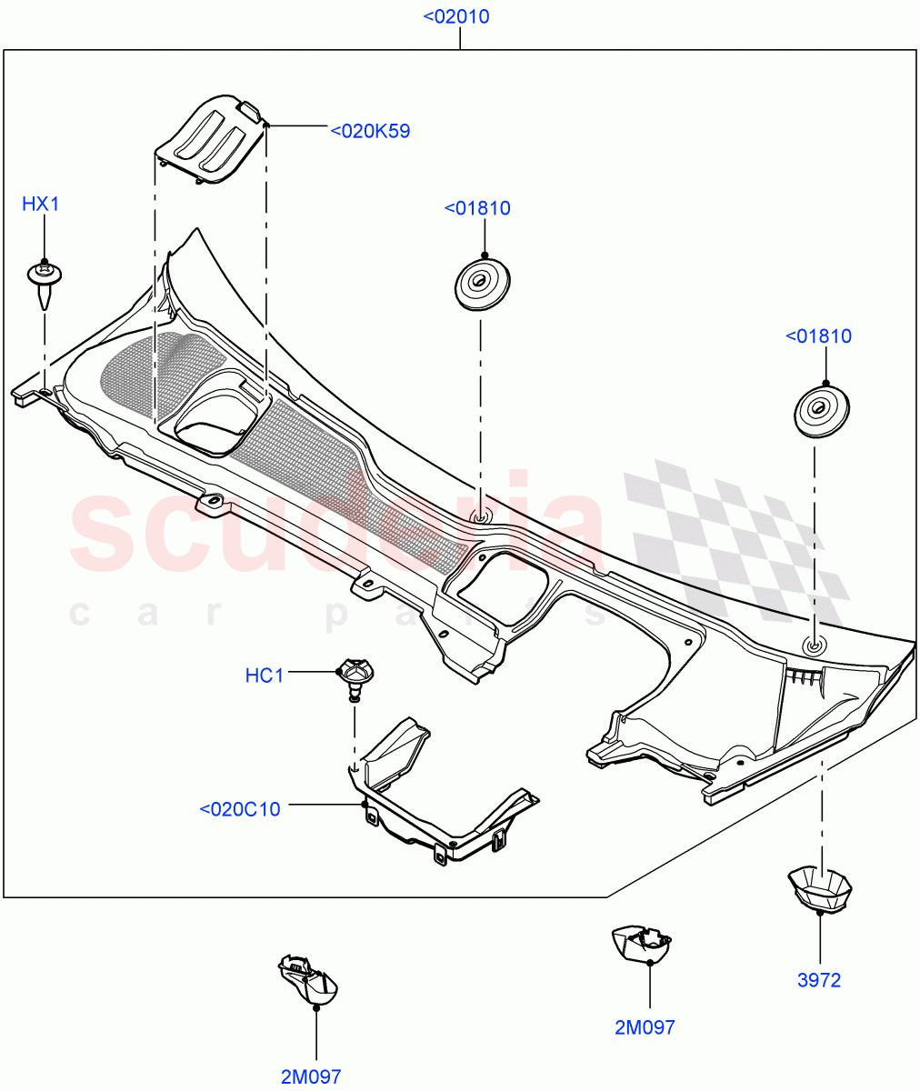 Cowl/Panel And Related Parts(Changsu (China))((V)FROMEG000001) of Land Rover Land Rover Range Rover Evoque (2012-2018) [2.2 Single Turbo Diesel]