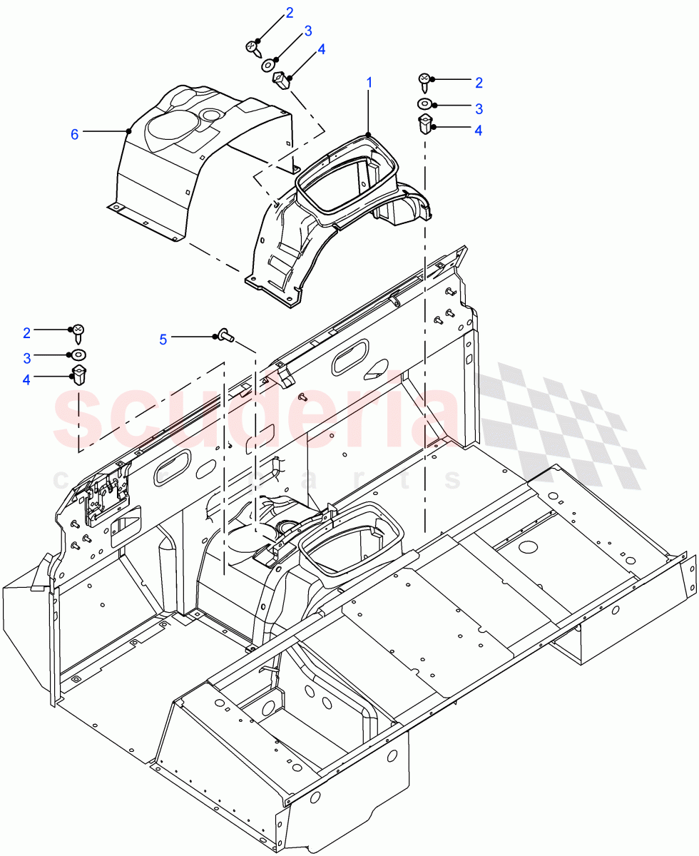 Diaphragm & Tunnel Panels((V)FROM7A000001) of Land Rover Land Rover Defender (2007-2016)
