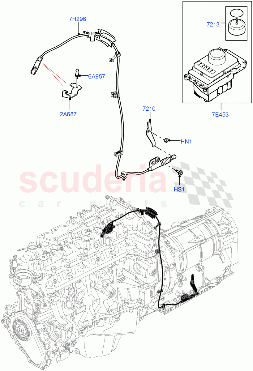 Gear Change-Automatic Transmission(3.0L AJ20D6 Diesel High,8 Speed Auto Trans ZF 8HP76)((V)FROMLA000001) of Land Rover Land Rover Range Rover (2012-2021) [3.0 DOHC GDI SC V6 Petrol]