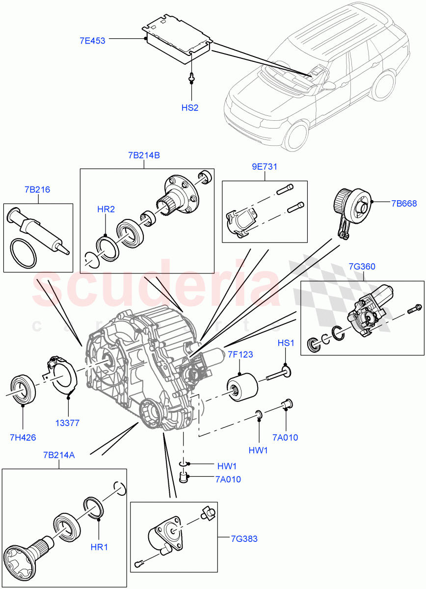 Transfer Drive Components(With 2 Spd Trans Case With Ctl Trac)((V)TOGA999999) of Land Rover Land Rover Range Rover (2012-2021) [3.0 DOHC GDI SC V6 Petrol]