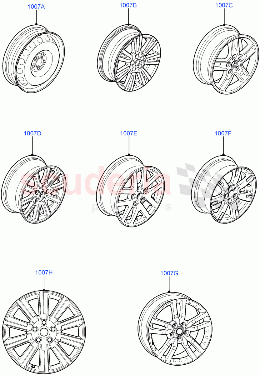 Wheels((V)FROMAA000001) of Land Rover Land Rover Discovery 4 (2010-2016) [4.0 Petrol V6]