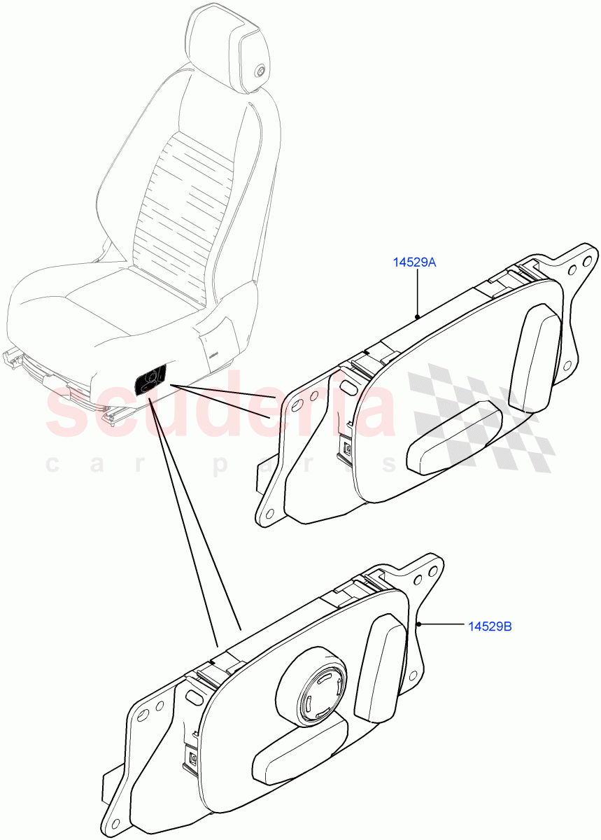 Switches(Seats)(Changsu (China))((V)FROMFG000001,(V)TOHG379387) of Land Rover Land Rover Discovery Sport (2015+) [2.0 Turbo Petrol AJ200P]