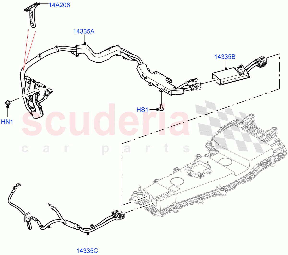 Hybrid Electrical Modules(MHEV Charging Cables and Fixings)(Changsu (China),Electric Engine Battery-MHEV)((V)FROMKG446857) of Land Rover Land Rover Discovery Sport (2015+) [1.5 I3 Turbo Petrol AJ20P3]