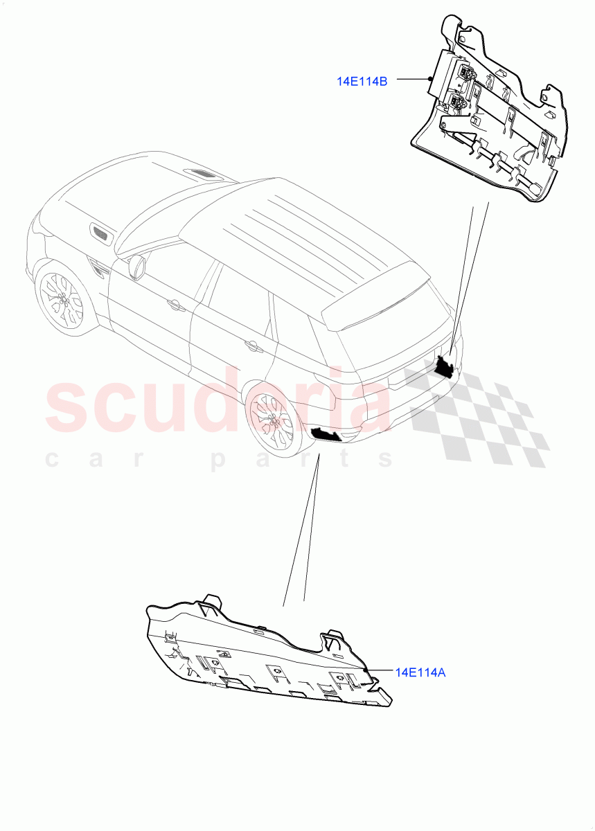 Vehicle Modules And Sensors(Gesture Tailgate System)(Tailgate - Hands Free,Version - Core,Non SVR)((V)FROMGA000001) of Land Rover Land Rover Range Rover Sport (2014+) [3.0 I6 Turbo Petrol AJ20P6]