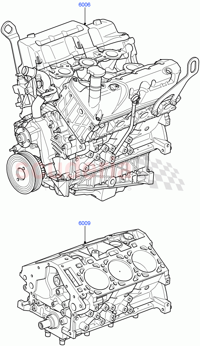 Service Engine And Short Block(Cologne V6 4.0 EFI (SOHC))((V)FROMAA000001) of Land Rover Land Rover Discovery 4 (2010-2016) [4.0 Petrol V6]