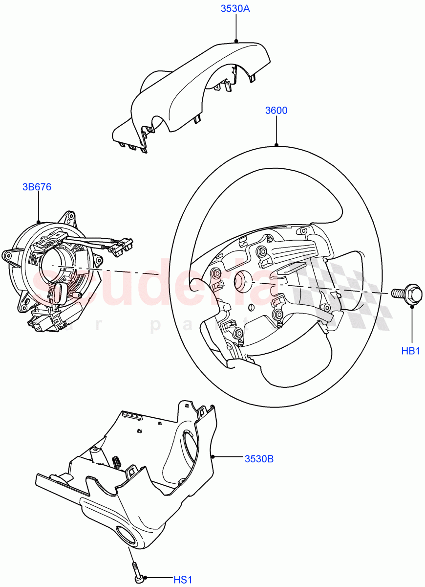 Steering Wheel((V)FROMAA000001) of Land Rover Land Rover Range Rover Sport (2010-2013) [3.0 Diesel 24V DOHC TC]