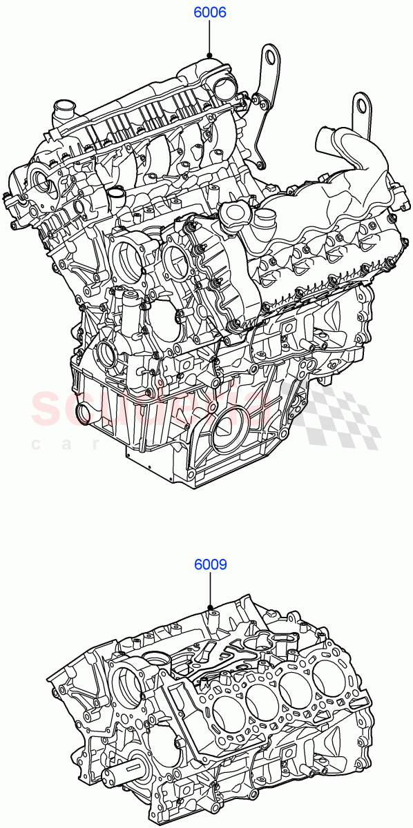 Service Engine And Short Block(3.6L V8 32V DOHC EFi Diesel Lion)((V)FROMAA000001) of Land Rover Land Rover Range Rover Sport (2010-2013) [3.6 V8 32V DOHC EFI Diesel]