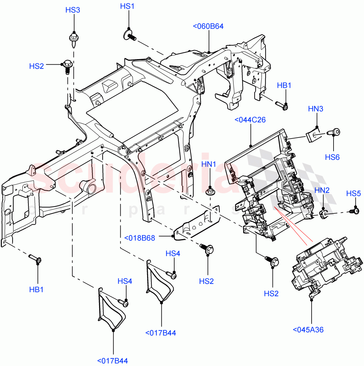Instrument Panel(Internal Components) of Land Rover Land Rover Range Rover (2012-2021) [3.0 I6 Turbo Diesel AJ20D6]