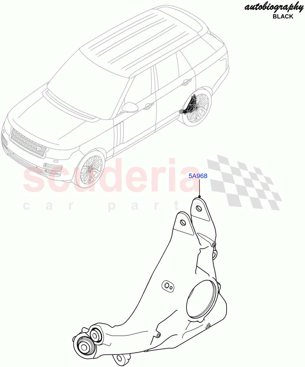 Rear Knuckle And Hub(Standard Wheelbase,Brake Calipers - Black,Brake Calipers - Red)((V)FROMGA000001) of Land Rover Land Rover Range Rover (2012-2021) [2.0 Turbo Petrol GTDI]