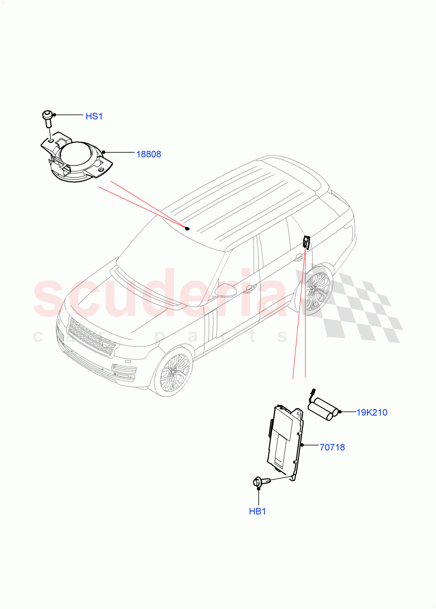Telematics(Telematics Control Unit)((V)FROMHA000001) of Land Rover Land Rover Range Rover (2012-2021) [3.0 I6 Turbo Diesel AJ20D6]