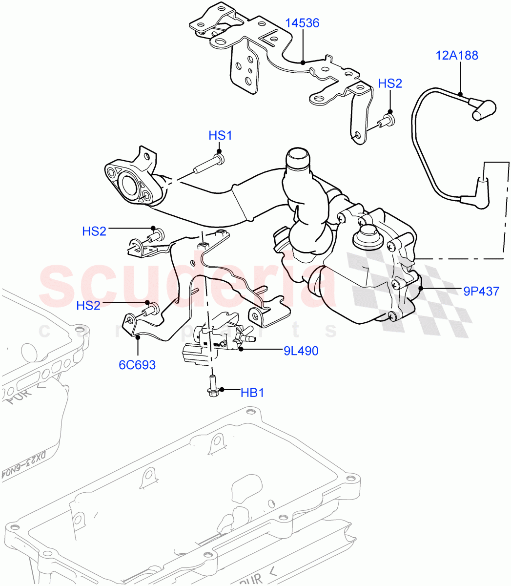 Inlet Manifold(Symposer (Resonator))(3.0L DOHC GDI SC V6 PETROL)((V)FROMEA000001) of Land Rover Land Rover Range Rover (2012-2021) [3.0 DOHC GDI SC V6 Petrol]
