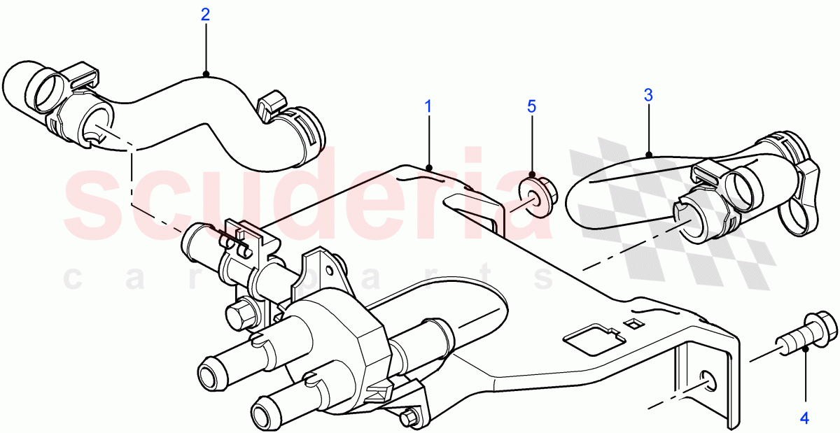 Heater Pipes And Valve Assembly((V)FROM7A000001) of Land Rover Land Rover Defender (2007-2016)