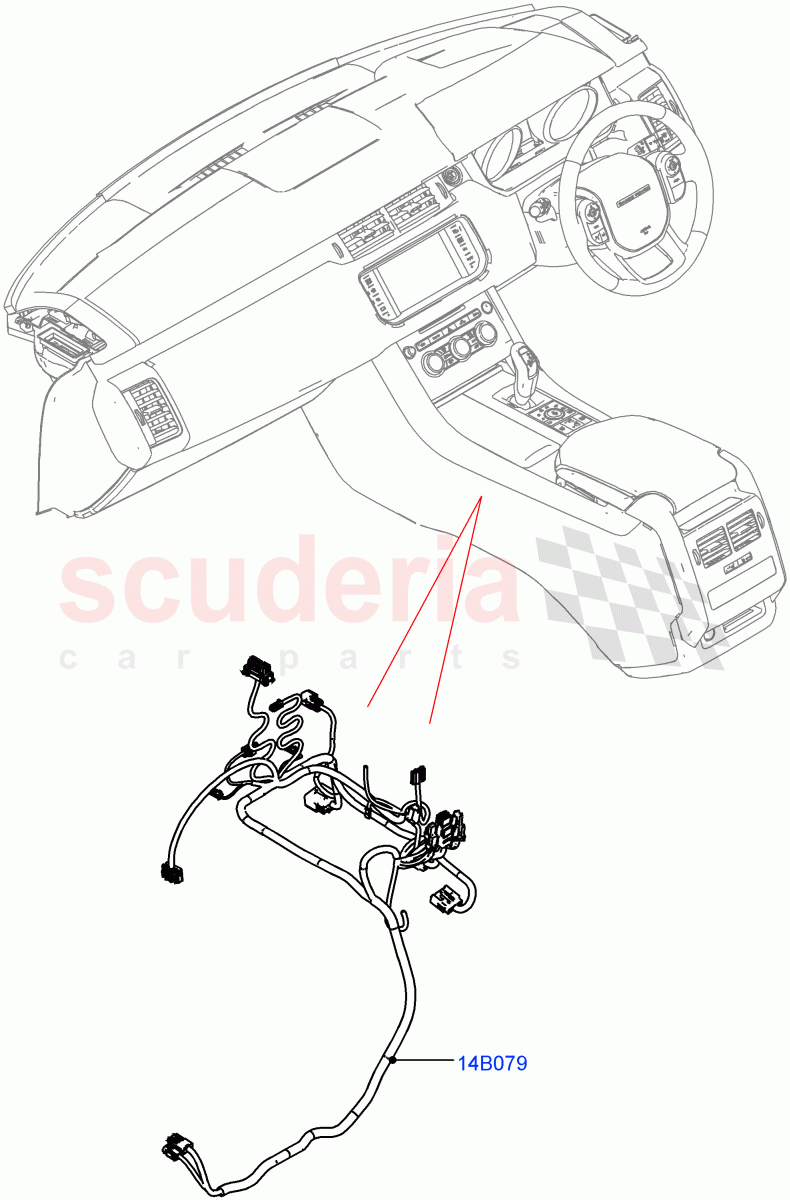 Electrical Wiring - Engine And Dash(Console)((V)FROMJA000001) of Land Rover Land Rover Range Rover Sport (2014+) [3.0 I6 Turbo Petrol AJ20P6]