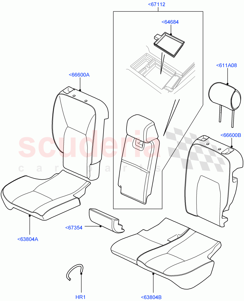 Rear Seat Covers(Standard Leather Blenheim)((V)FROMAA000001) of Land Rover Land Rover Range Rover (2010-2012) [4.4 DOHC Diesel V8 DITC]